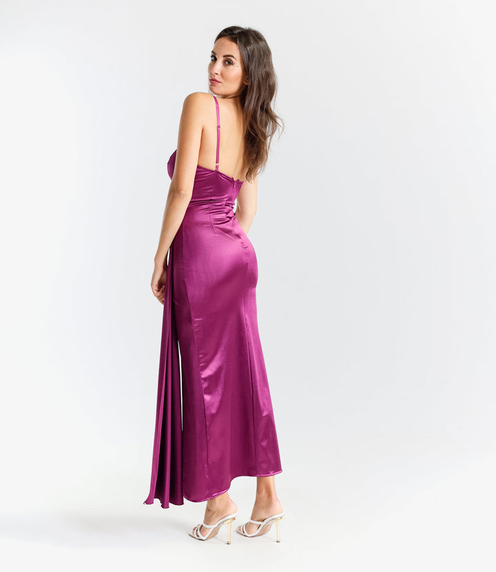Caroline - Silky Satin Dress