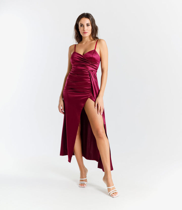 Caroline - Silky Satin Dress