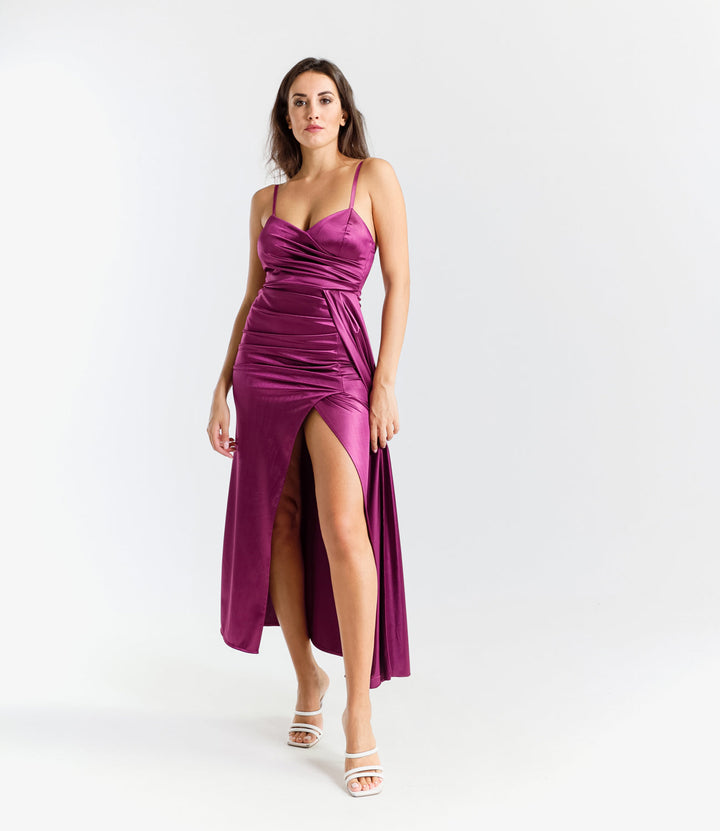 Caroline - Silky Satin Dress