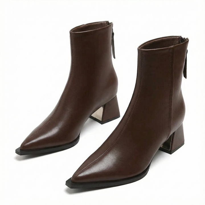 Noelle - Polished Elegance Ankle Boots