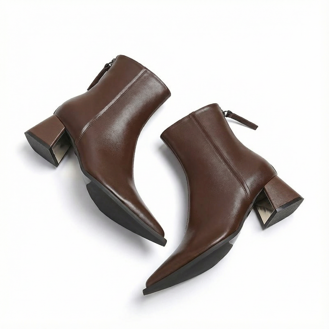 Noelle - Polished Elegance Ankle Boots