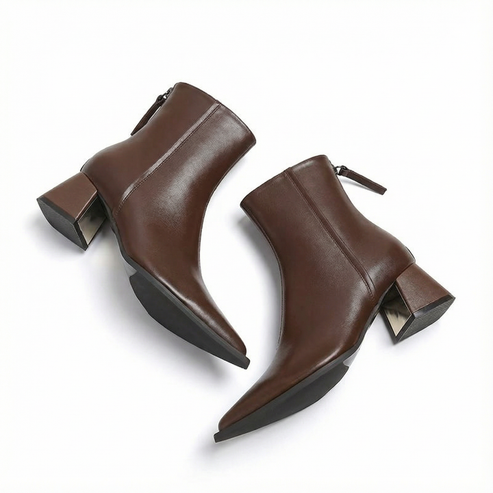 Noelle - Polished Elegance Ankle Boots