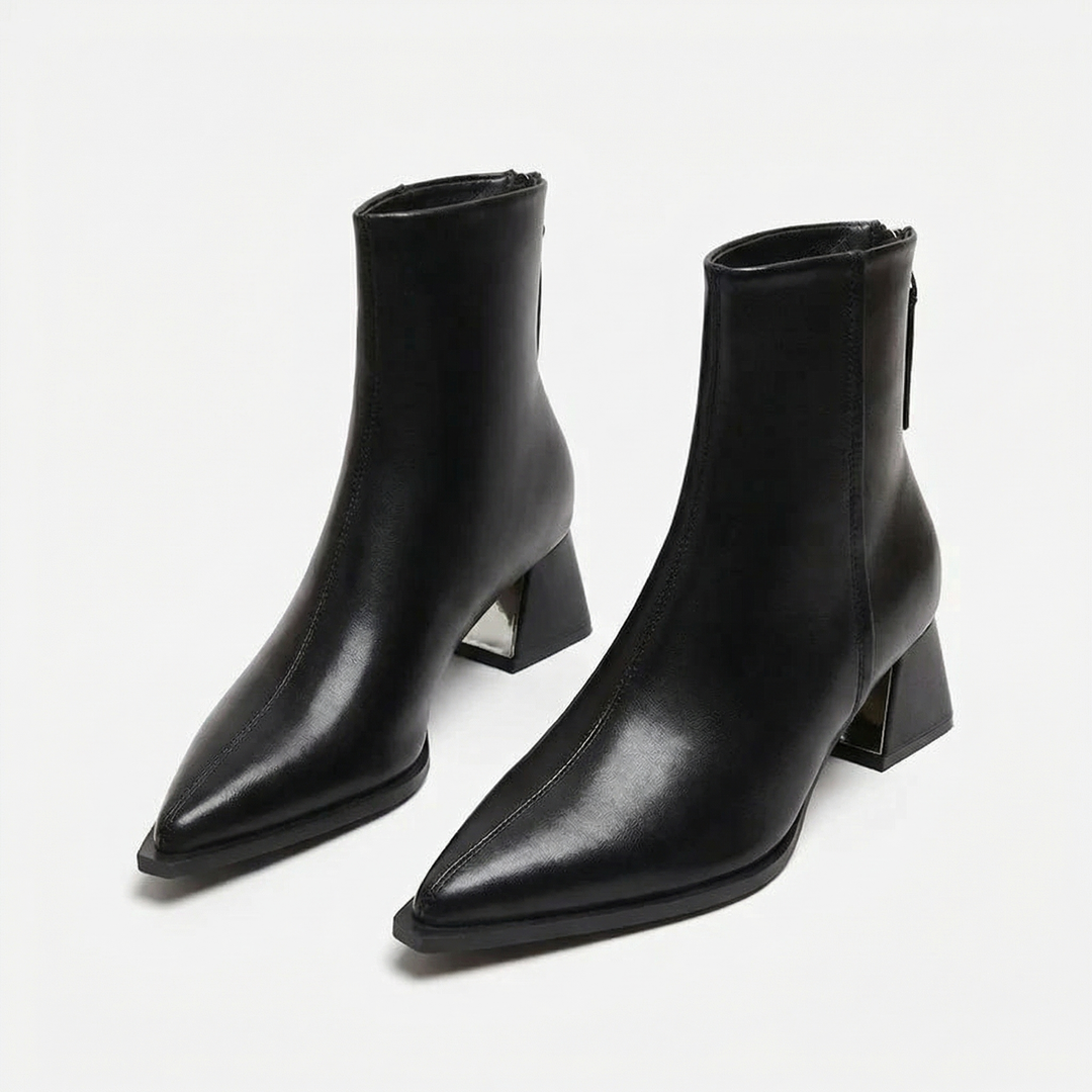 Noelle - Polished Elegance Ankle Boots