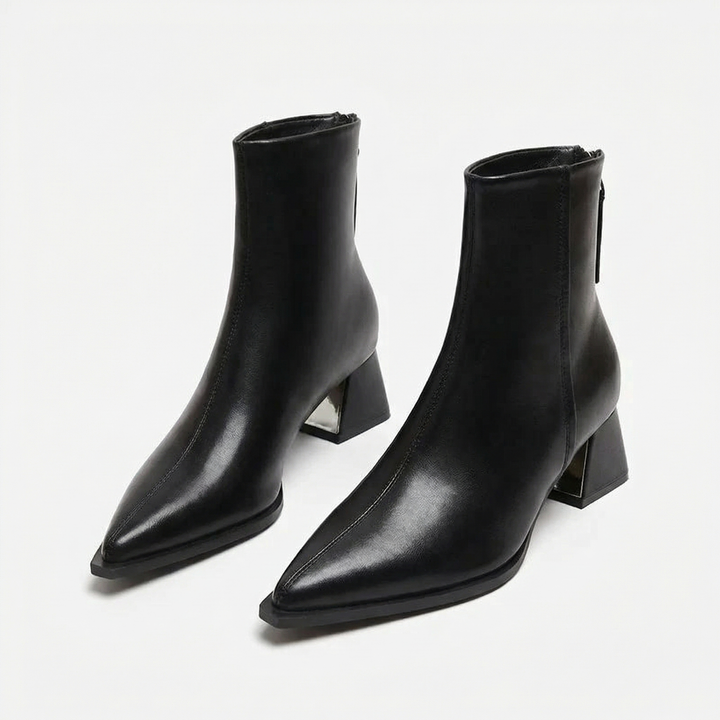Noelle - Polished Elegance Ankle Boots