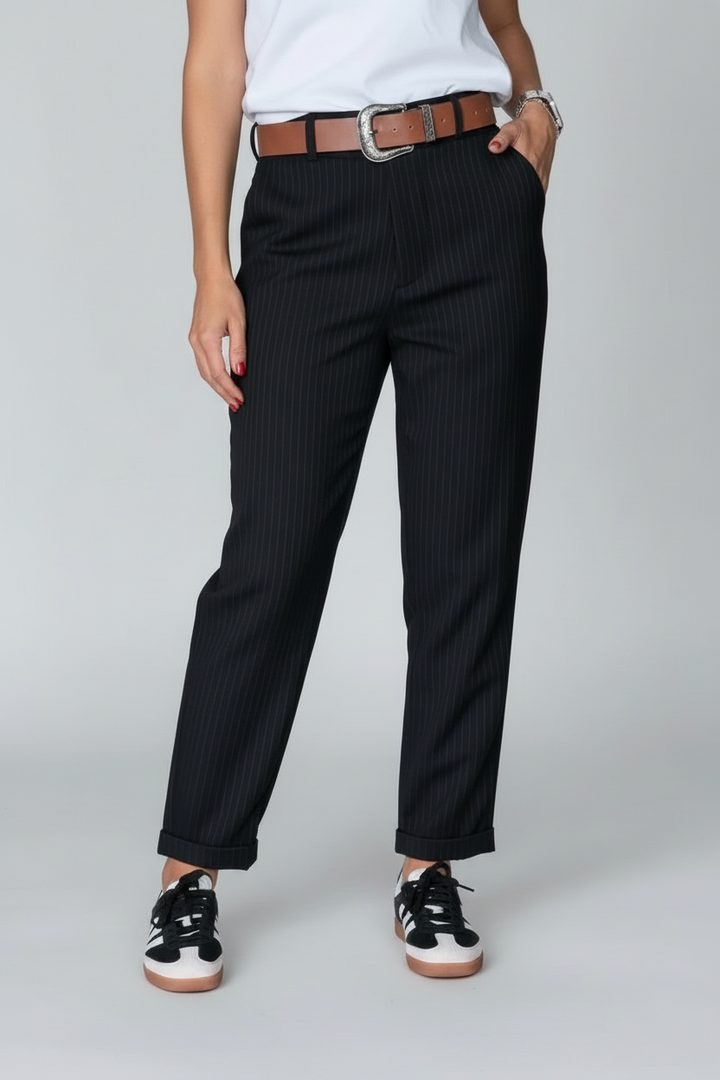 Vanya - Sleek Pinstripe Pants