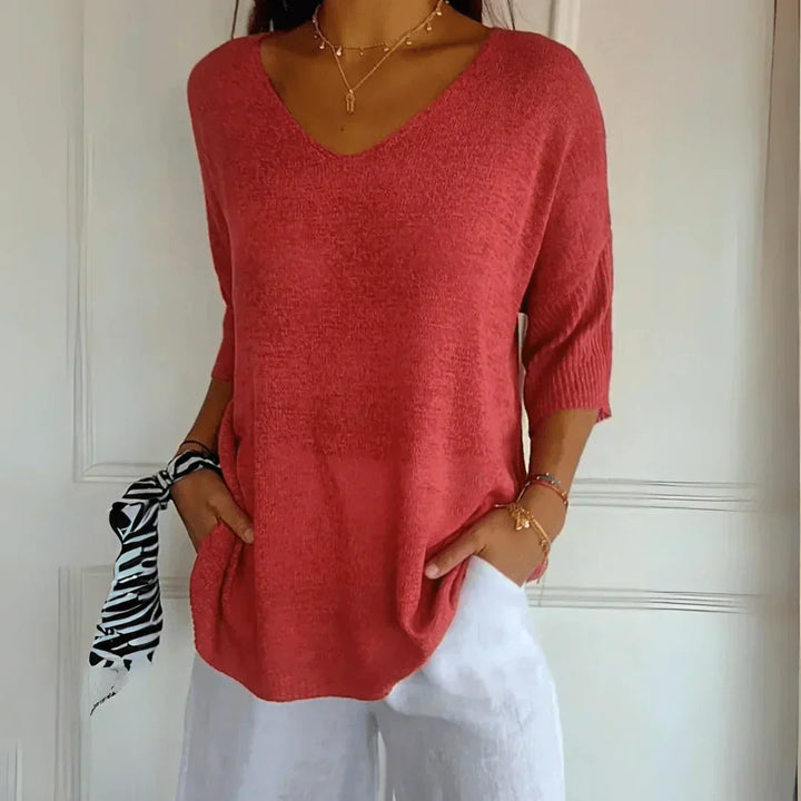 Kendall - Soft V-Neck Blouse