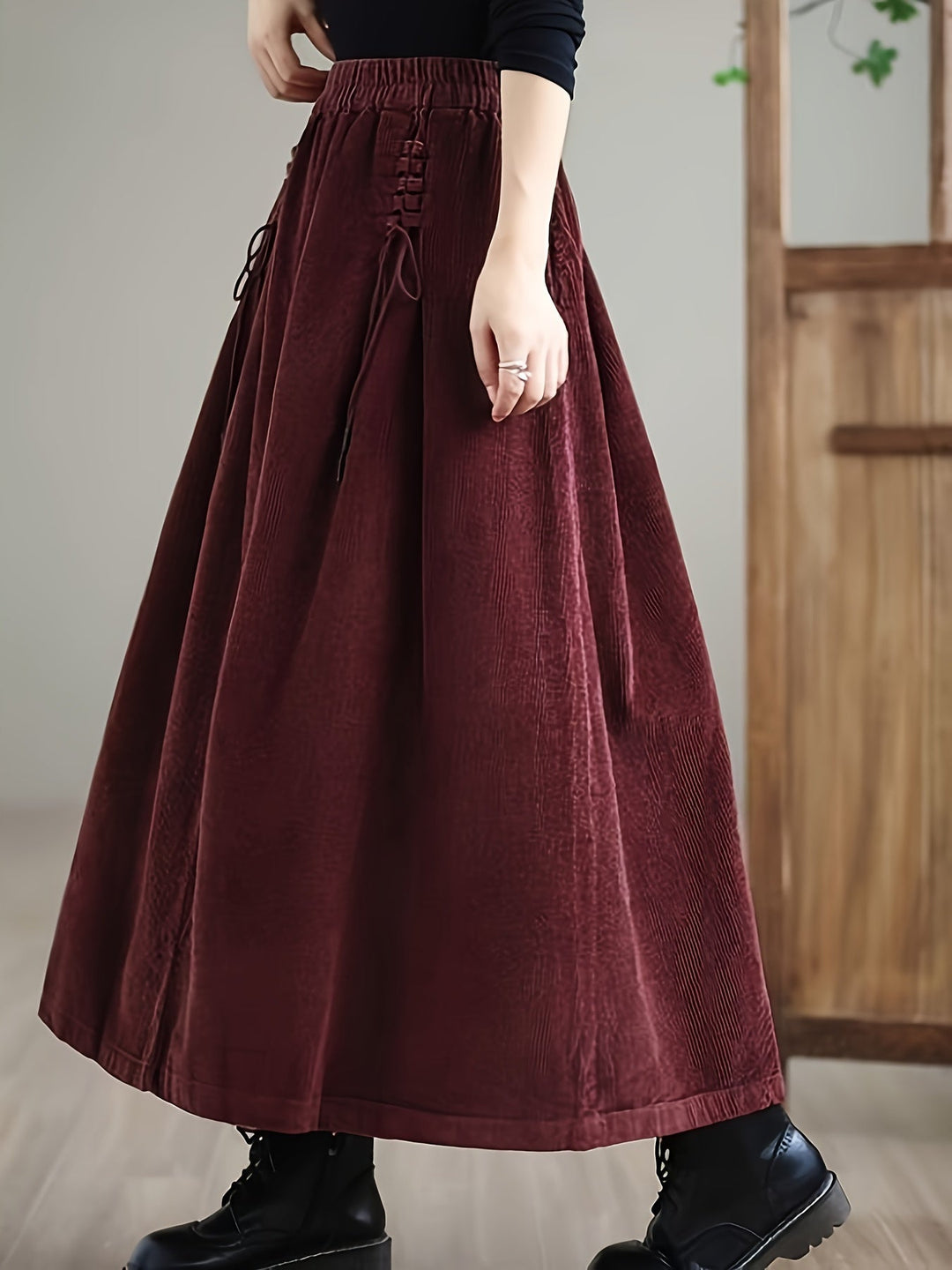 Candice - Cozy Corded Skirt