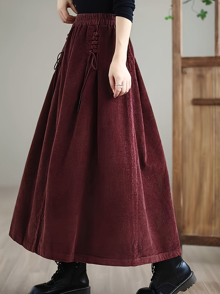 Candice - Cozy Corded Skirt