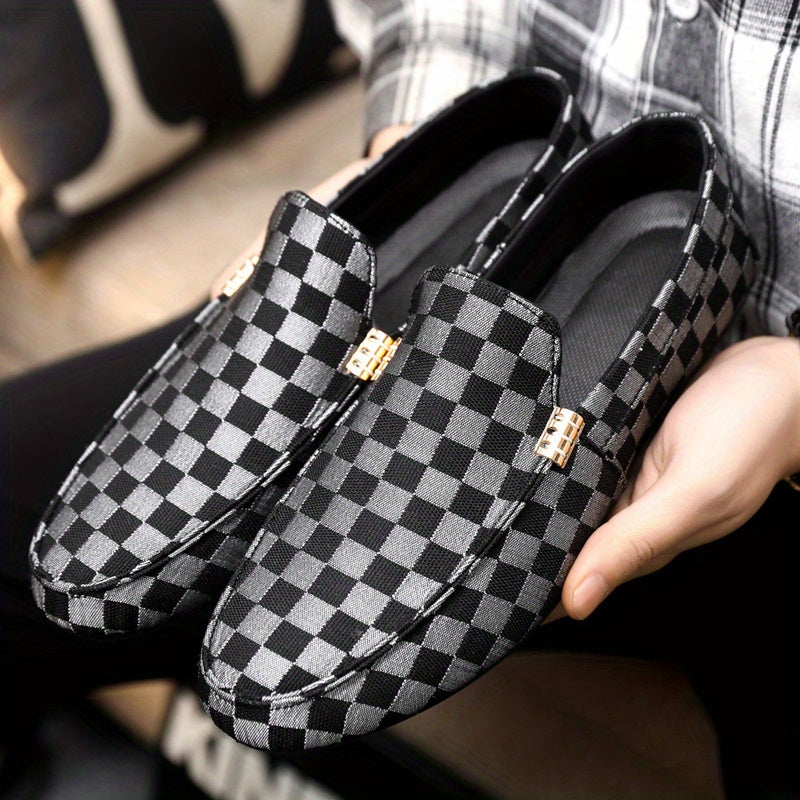Duston - Refined Checkerboard Loafers