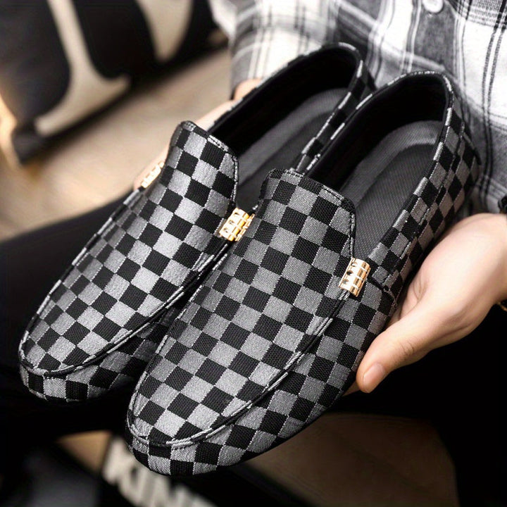 Duston - Refined Checkerboard Loafers