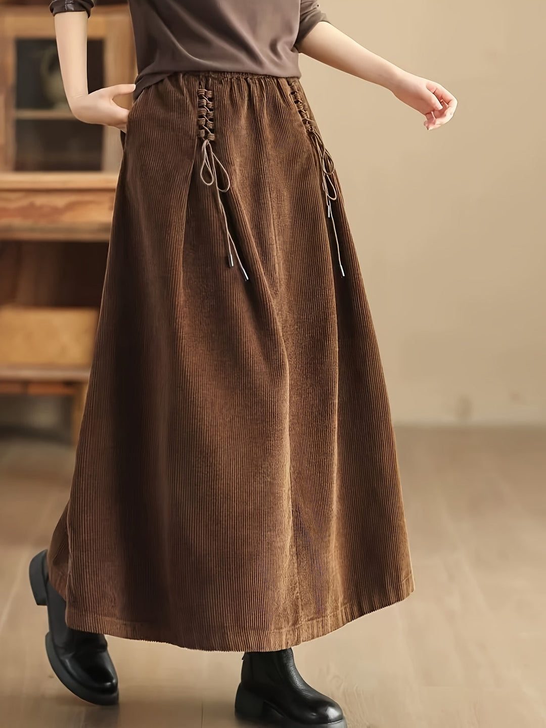 Candice - Cozy Corded Skirt