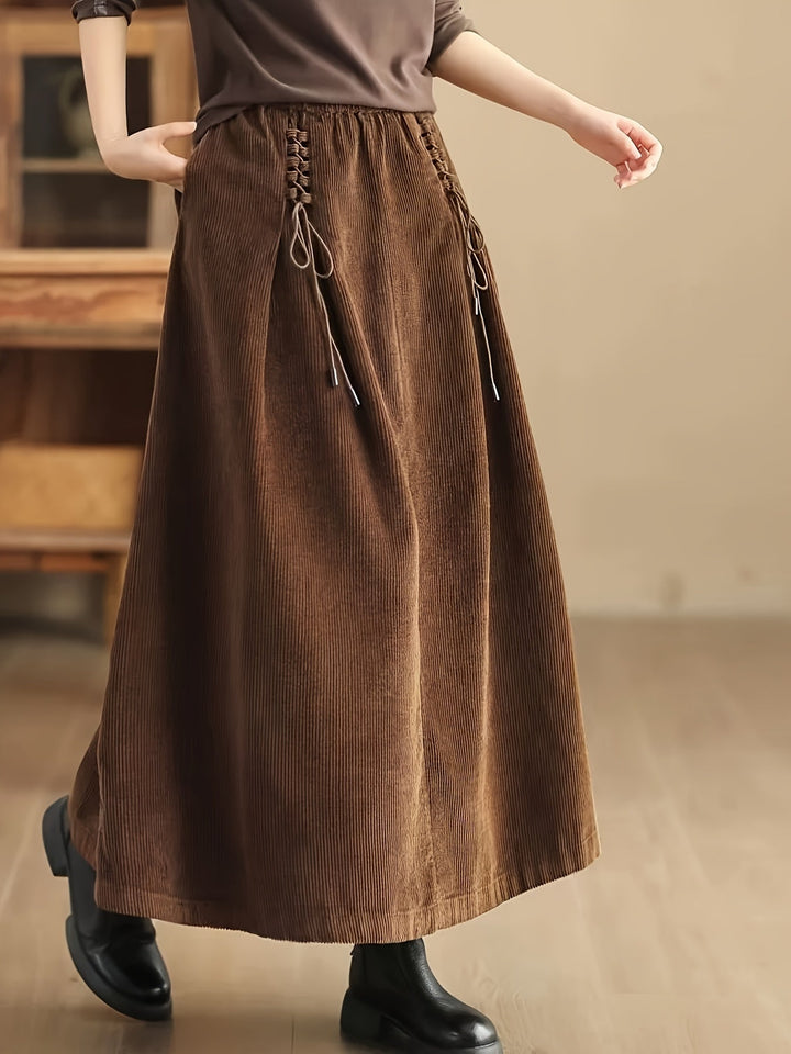 Candice - Cozy Corded Skirt