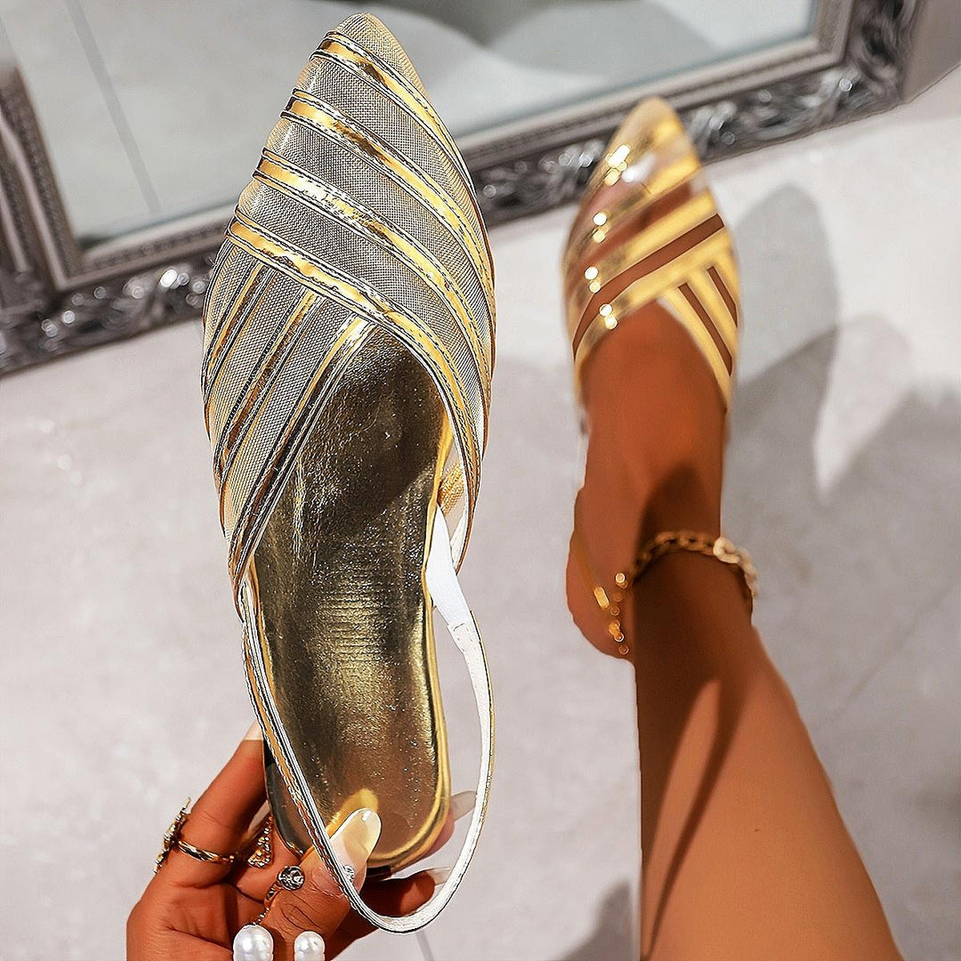 Frances - Elegant Metallic Sandals