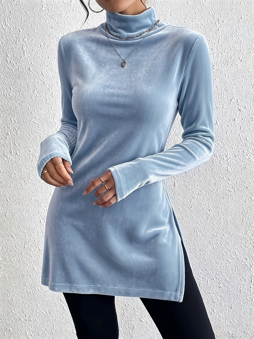 Melanie - Silky Velvet Blouse
