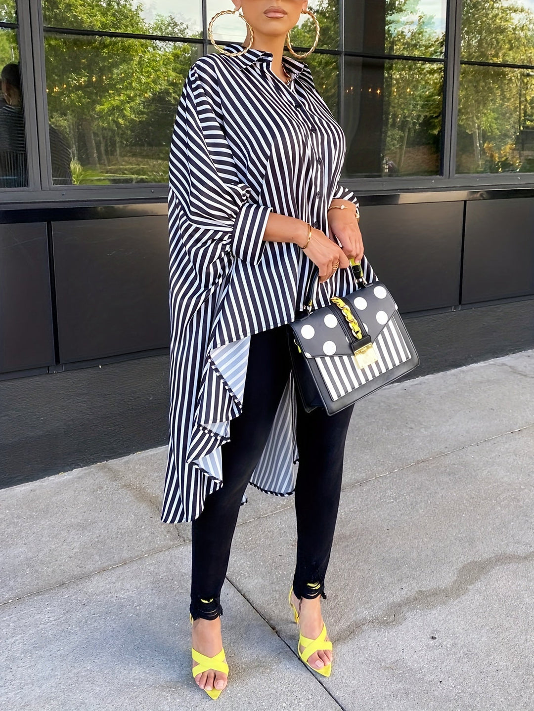 Valencia - Flowing Stripe Blouse