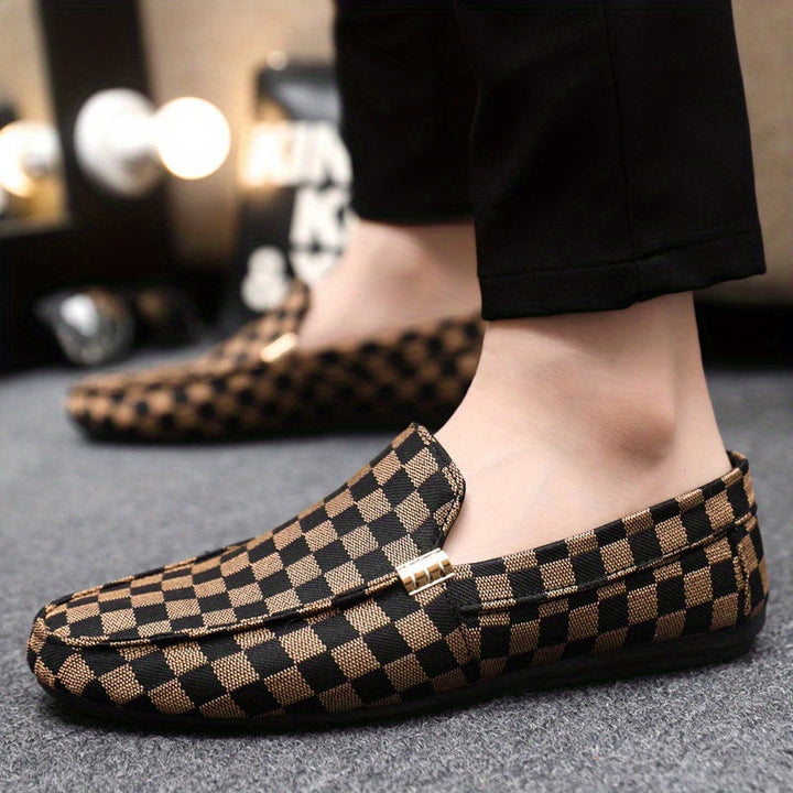 Duston - Refined Checkerboard Loafers