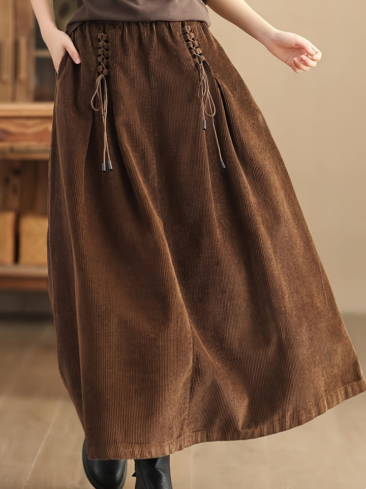 Candice - Cozy Corded Skirt