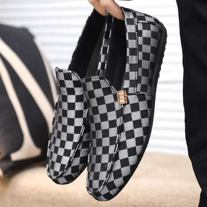 Duston - Refined Checkerboard Loafers