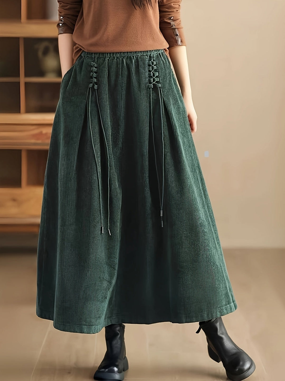 Candice - Cozy Corded Skirt