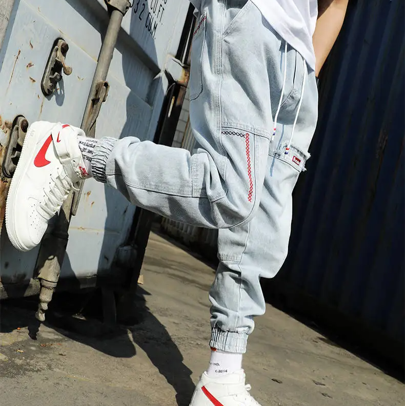 Jessica - Comfortable Denim Joggers