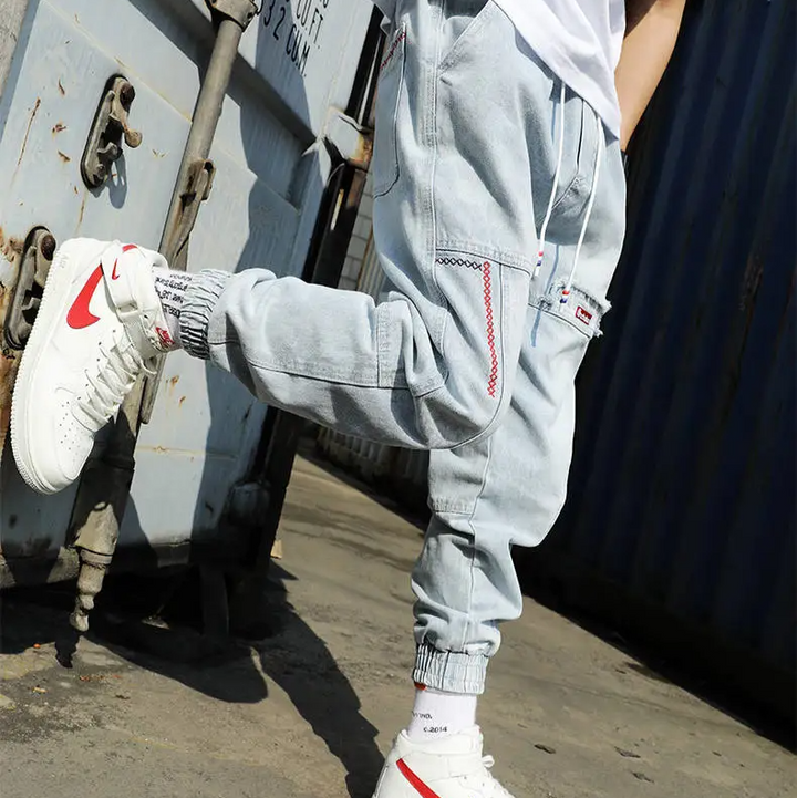 Jessica - Comfortable Denim Joggers