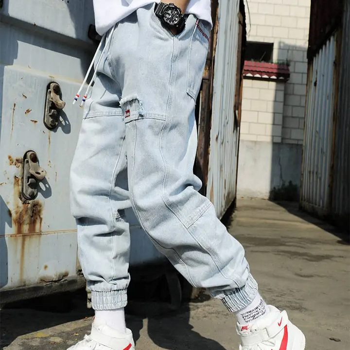 Jessica - Comfortable Denim Joggers
