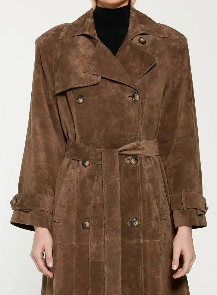 Usha - Luxurious Suede Coat