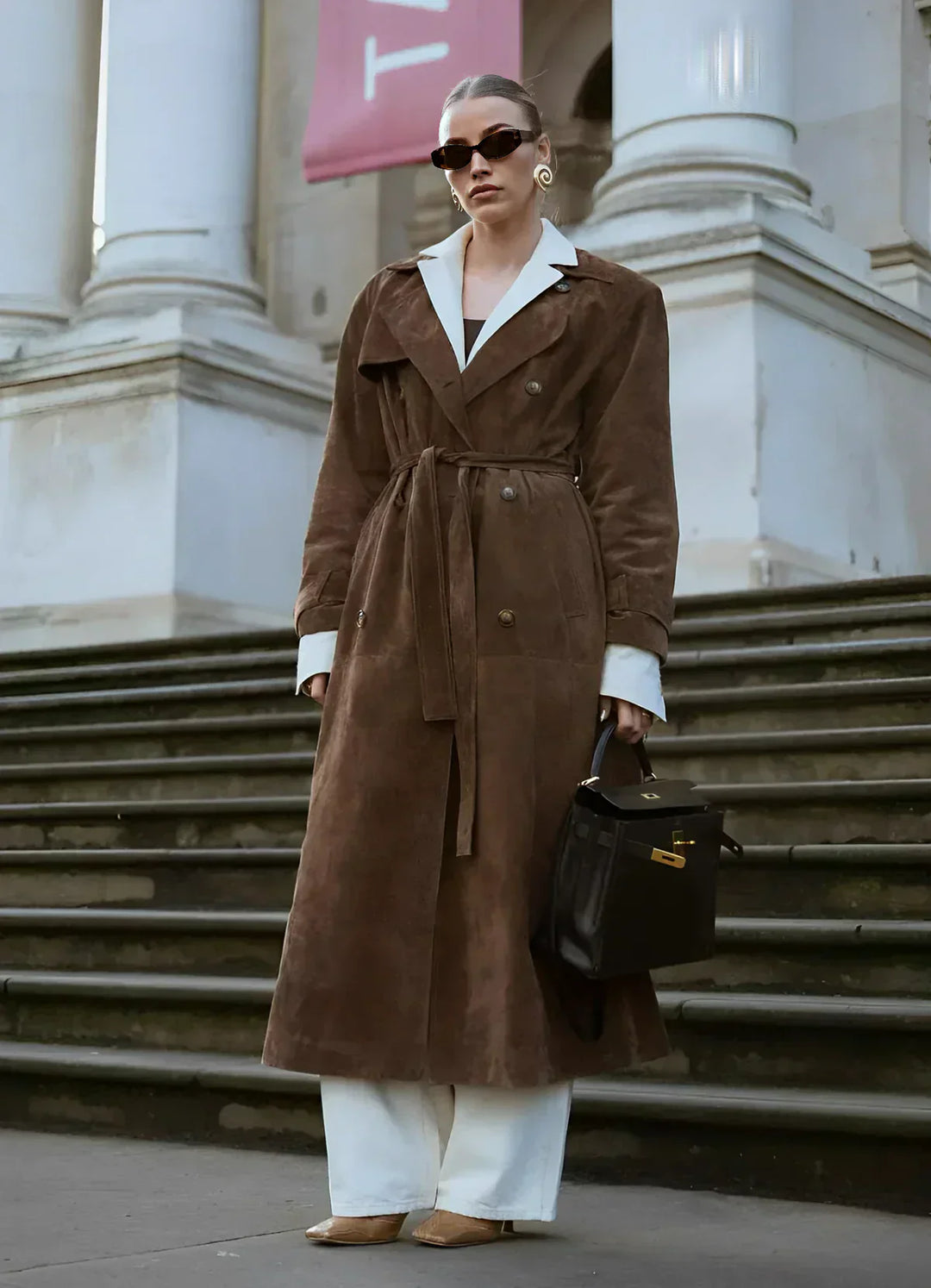 Usha - Luxurious Suede Coat