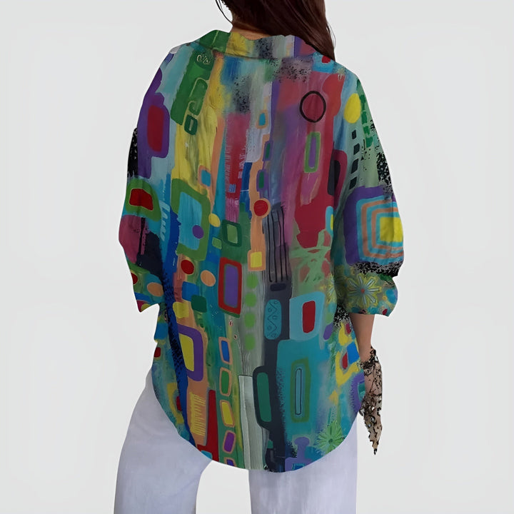 Ulani - Vibrant Geometric Blouse