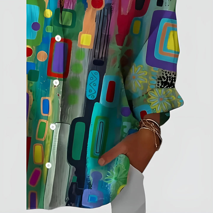 Ulani - Vibrant Geometric Blouse
